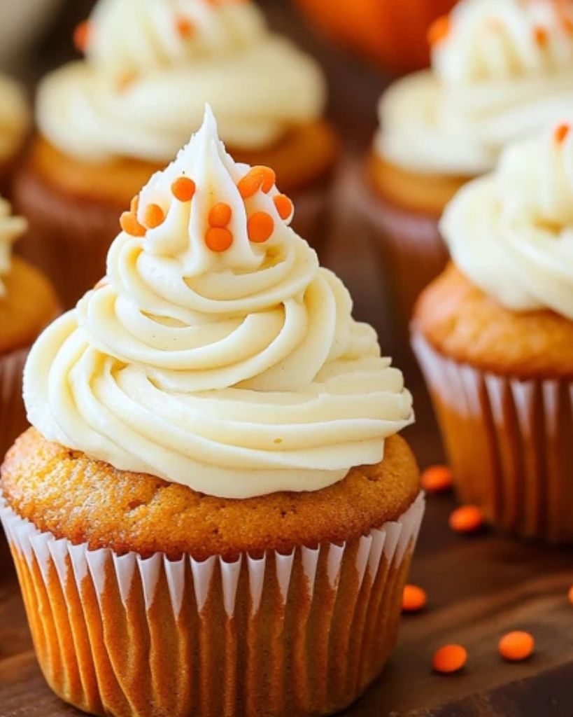 Pumpkin Cupcakes with Cream Cheese Frosting 1 Design sans titre 2025 01 17T220053.232