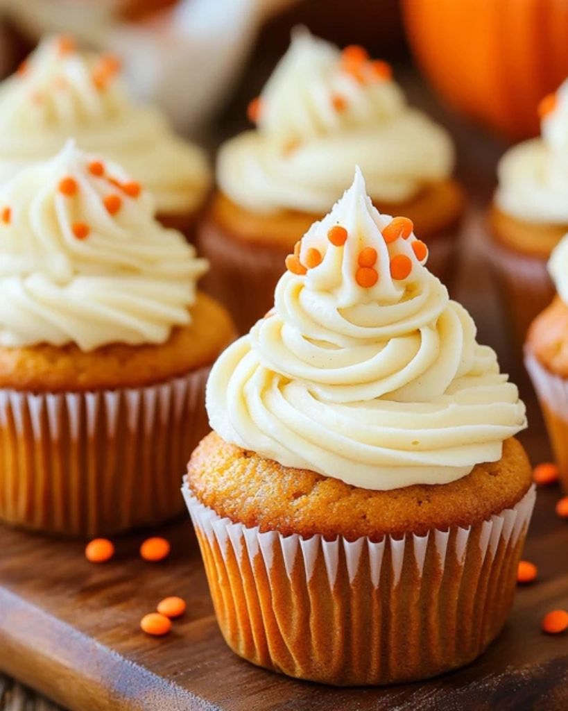 Pumpkin Cupcakes with Cream Cheese Frosting 2 Design sans titre 2025 01 17T220135.416