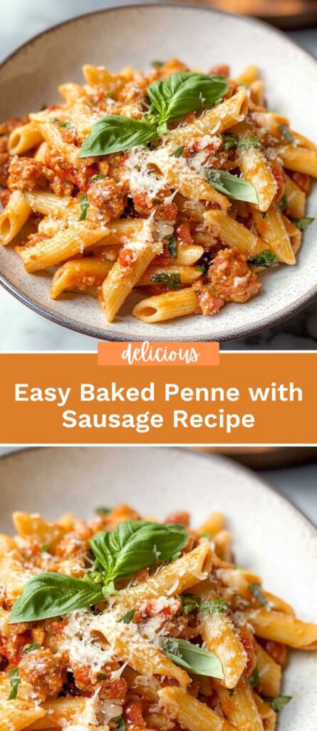 Easy Baked Penne with Sausage Recipe 4 50krecipes.com 2025 05 22T212710.010