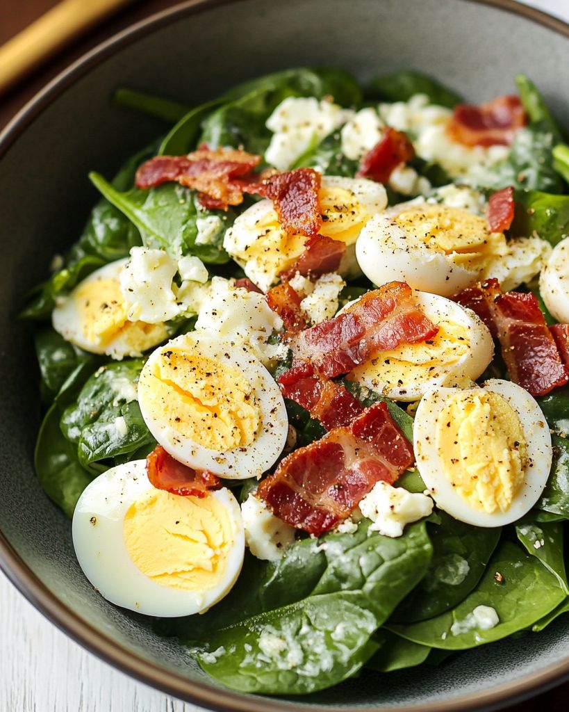 Spinach Salad with Bacon and Eggs 1 Design sans titre 2025 05 24T220435.868