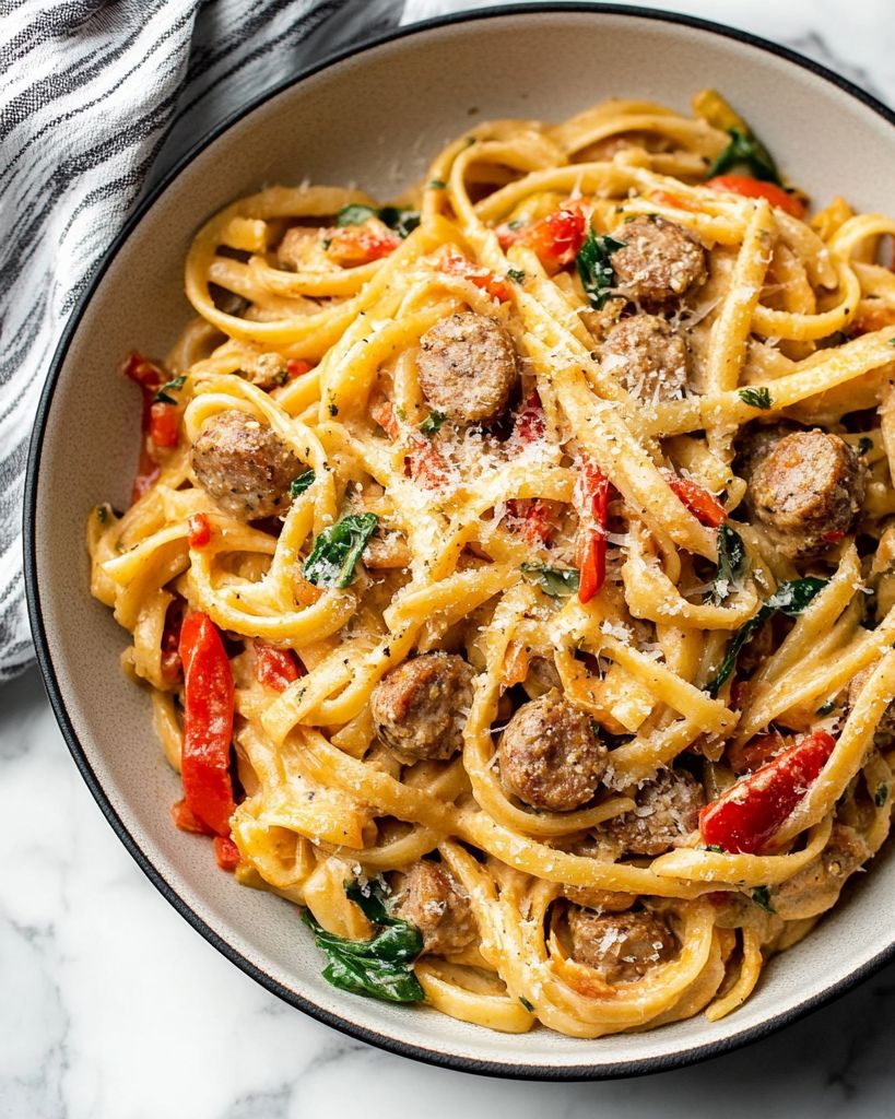 Creamy Sausage and Peppers Pasta 1 Design sans titre 2025 05 26T230013.603