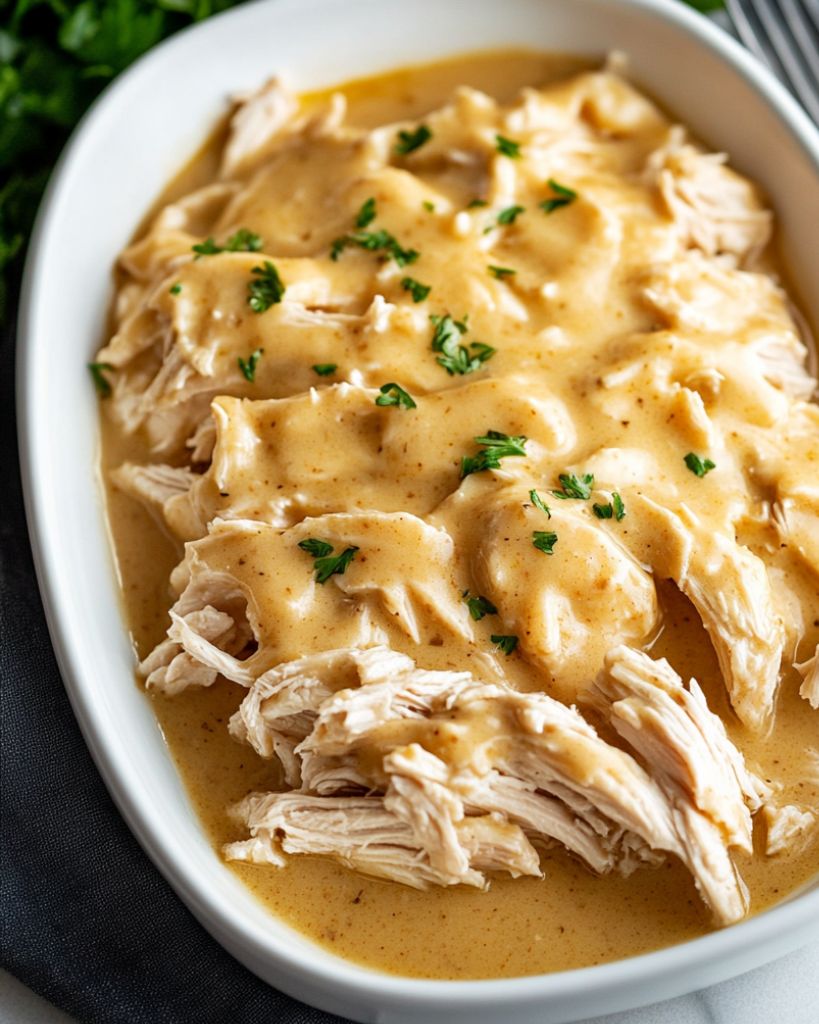 Easy 3-Ingredient Shredded Chicken and Gravy 1 Design sans titre 2025 05 31T232056.707