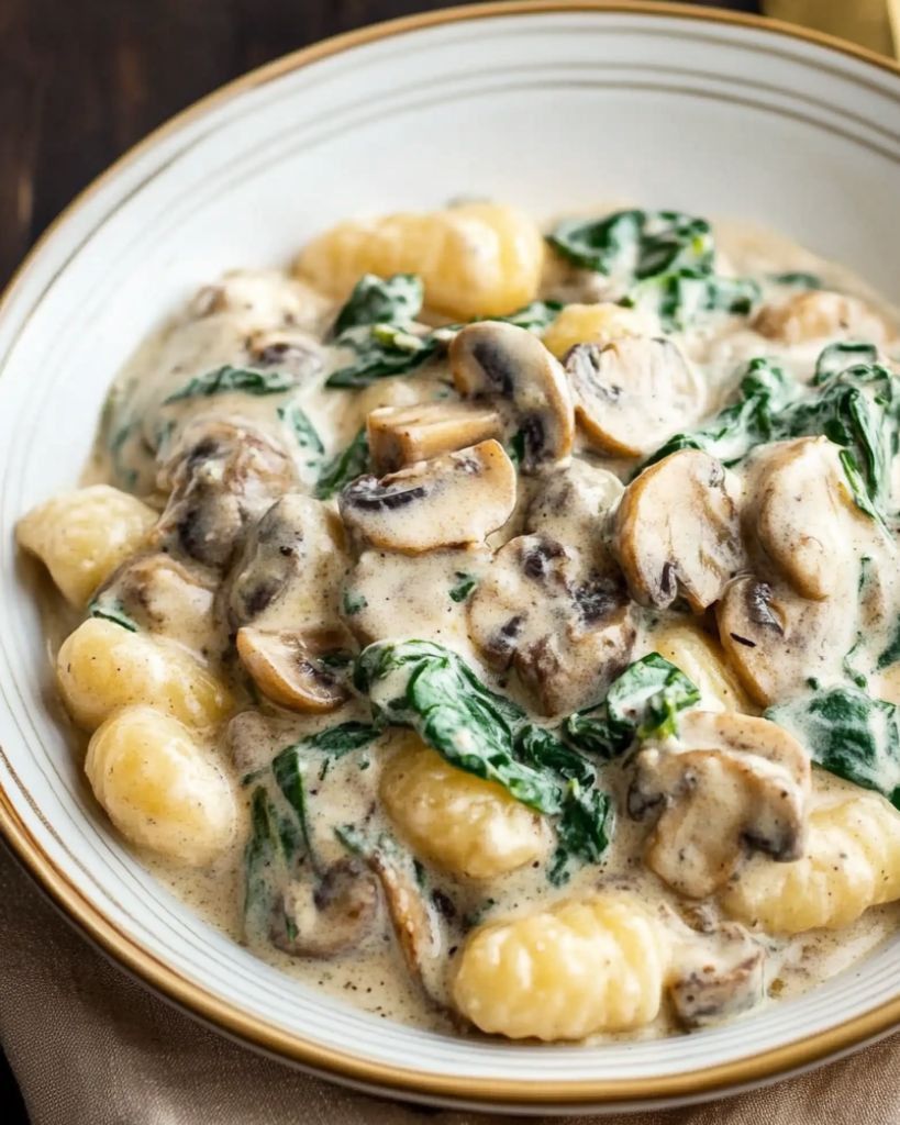 Creamy Mushroom and Spinach Gnocchi 1 Design sans titre 2025 06 07T023908.436