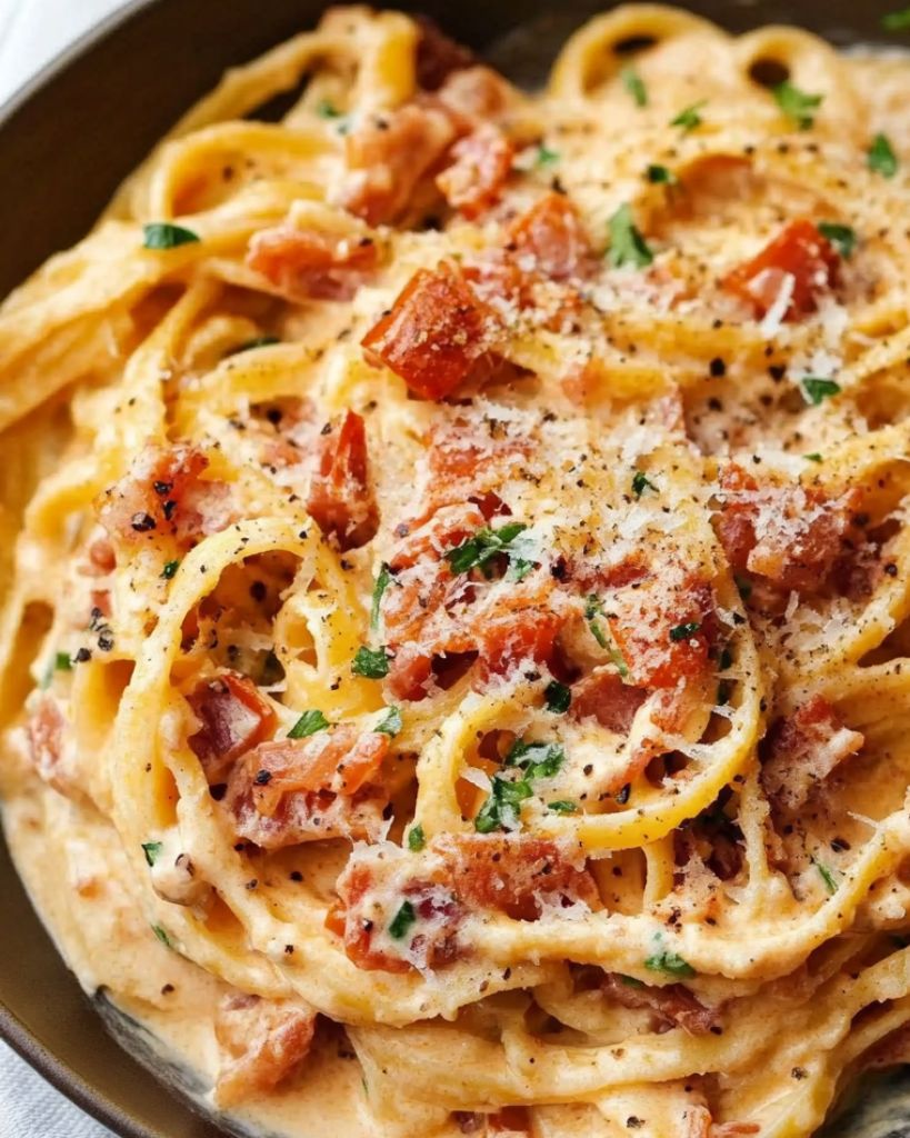 Creamy Bacon and Tomato Pasta Recipe 1 Design sans titre 2025 06 09T210742.549