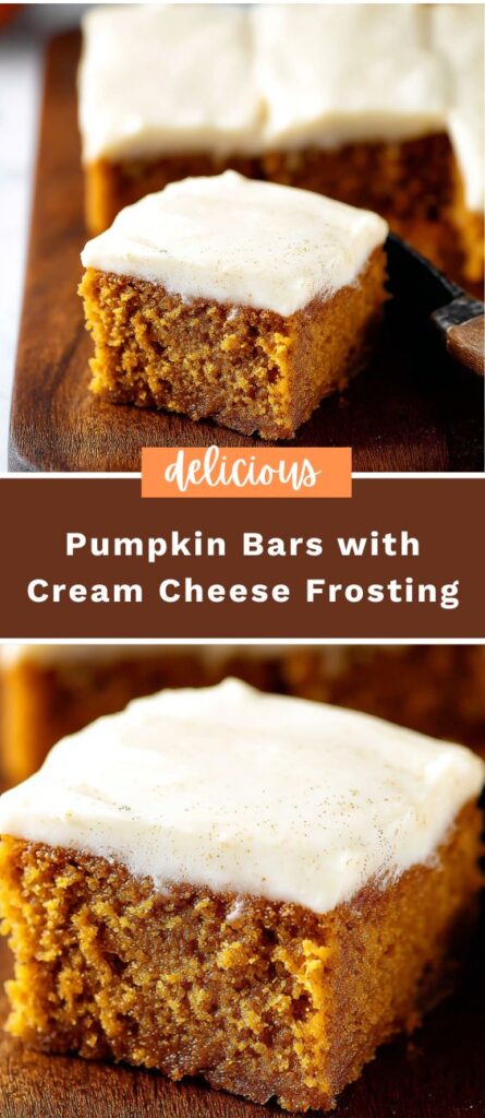 Pumpkin Bars with Cream Cheese Frosting 4 50krecipes.com 83