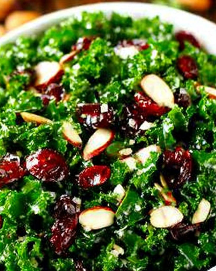 Kale Salad with Warm Cranberry Almond Vinaigrette 2 Design sans titre 2025 08 18T003236.210