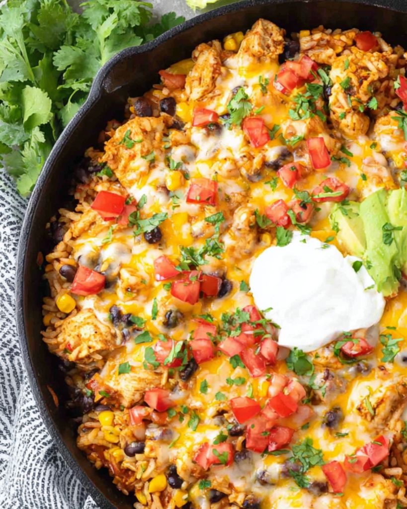 Tex-Mex Chicken and Rice Skillet Recipe 2 Design sans titre 100