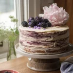 Blackberry Lavender Naked Cake Recipe — 50Krecipes - Delicious Recipes