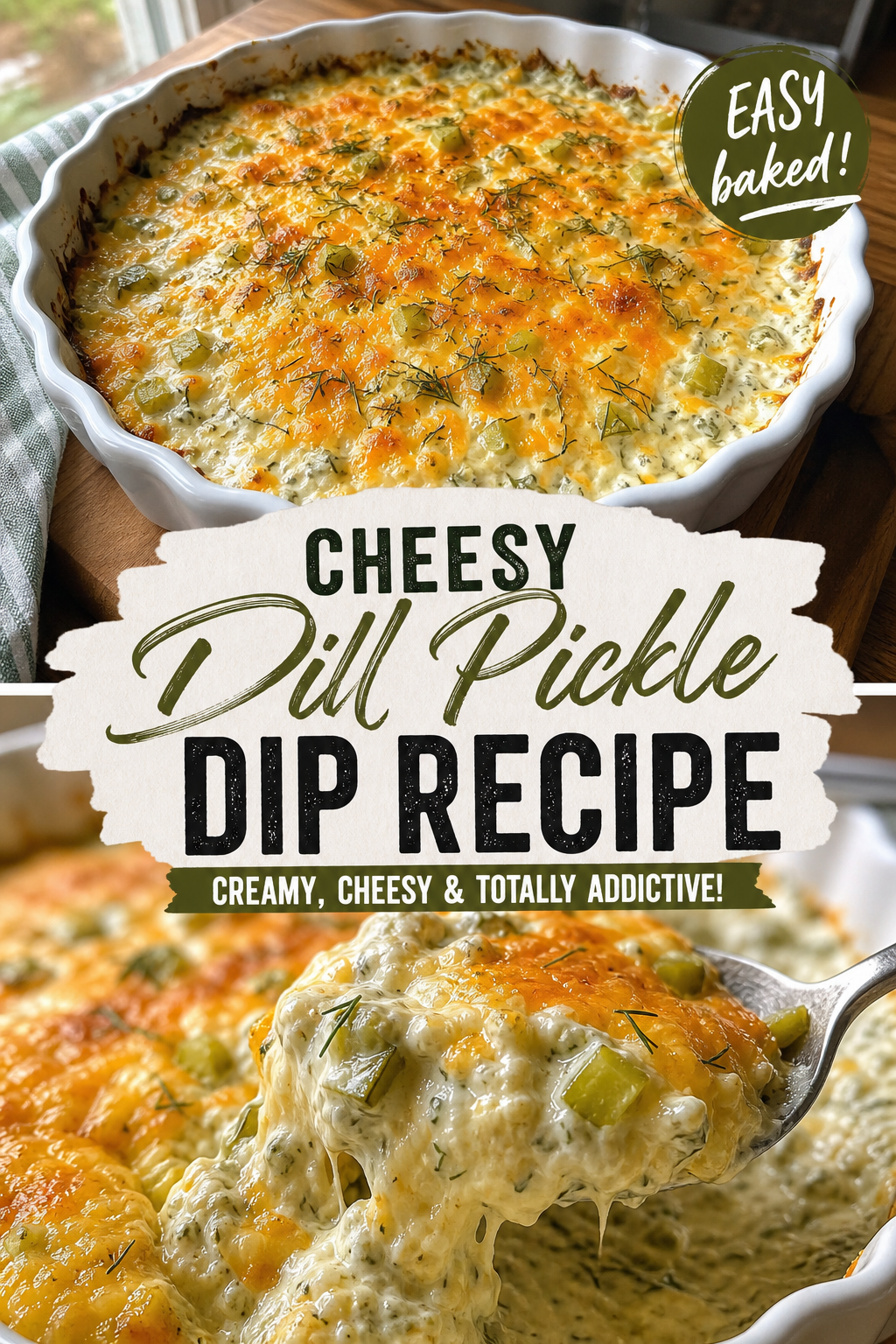This Cheesy Dill Pickle Dip Disappears Fast at Every Party — Pinterest pin
