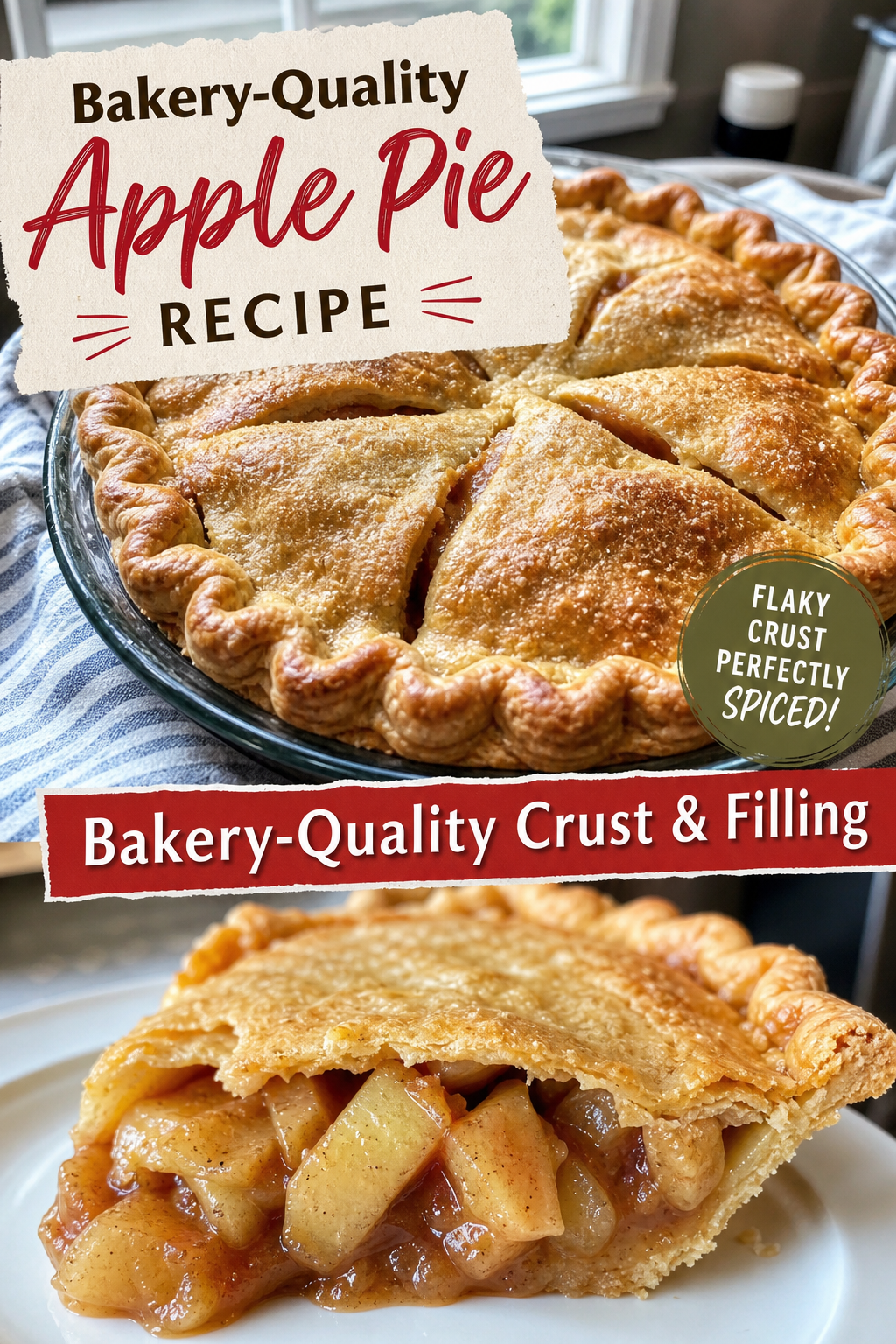 This Apple Pie Has a Secret That Makes It Taste Like a Bakery — Pinterest pin