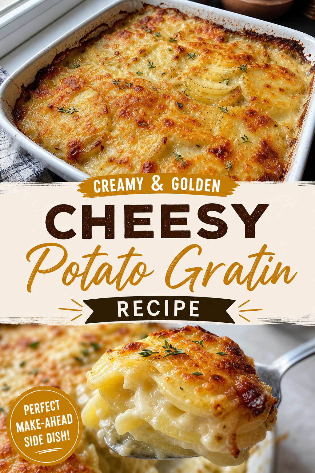 This Cheesy Potato Gratin Tastes Like You Spent Hours in the Kitchen — Pinterest pin