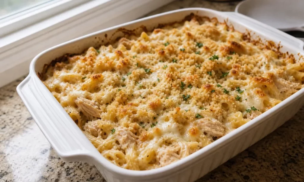 This Chicken Alfredo Casserole Tastes Like Restaurant Dinner (But It's So Easy) 1 Chicken Alfredo Casserole