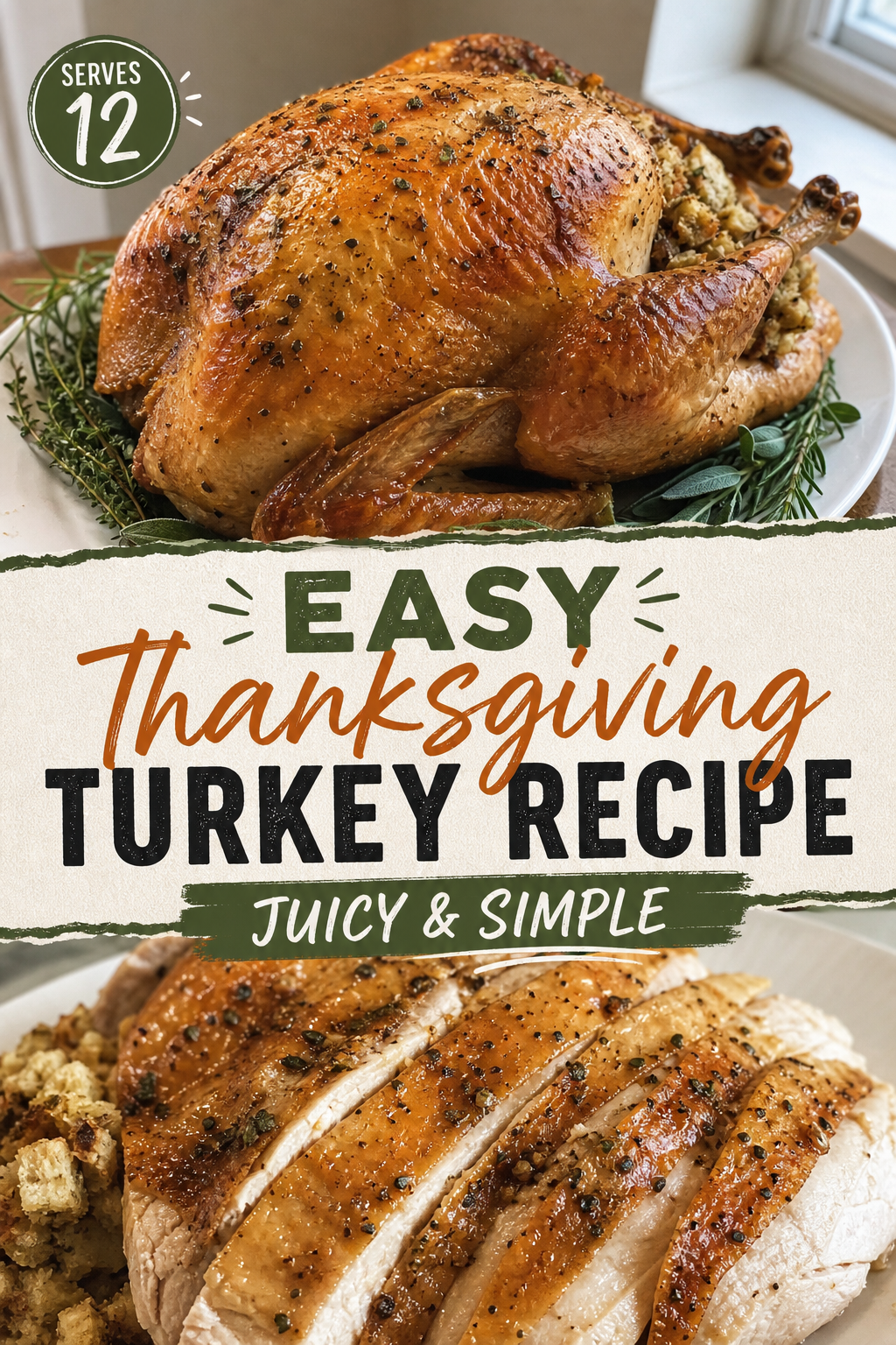 This Easy Thanksgiving Turkey Comes Out Juicy Every Single Time — Pinterest pin