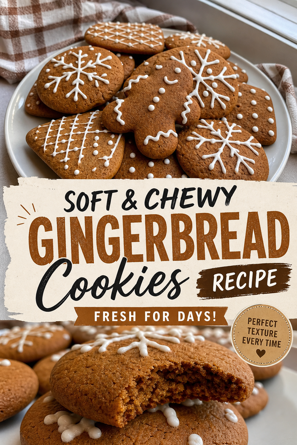 These Gingerbread Cookies Stay Soft and Chewy for Days — Pinterest pin