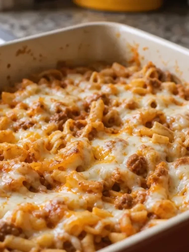 This Leftover Spaghetti Casserole Transforms Dinner Scraps Into Something Better 2 Leftover Spaghetti Casserole served on a plate and ready to eat