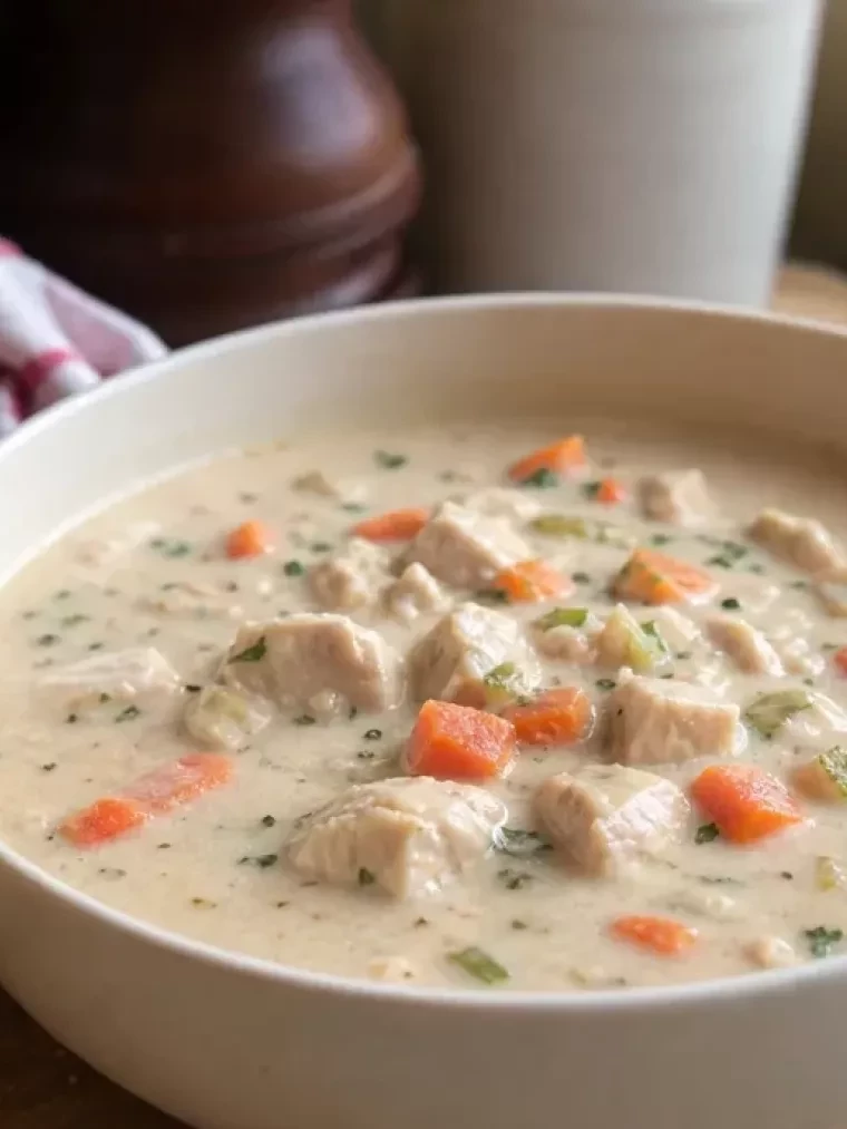 This Leftover Turkey Soup Tastes Like Restaurant Quality 2 Best Leftover Turkey Soup served on a plate and ready to eat