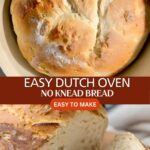 Easy Dutch Oven No Knead Bread