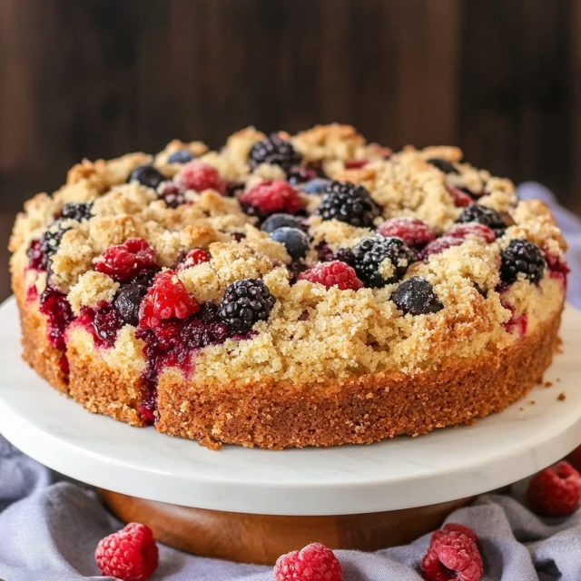 Easy Berry Cake with Crumb Topping