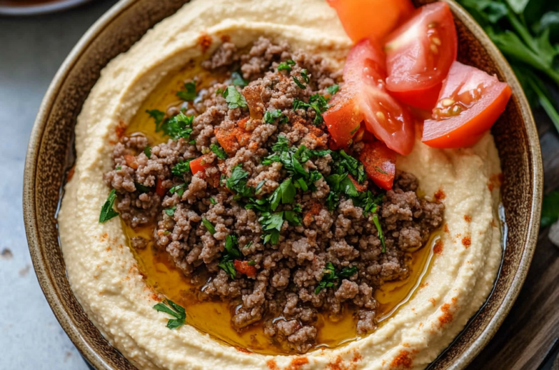 Hummus with Ground Beef