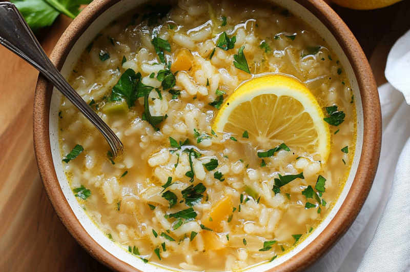 Lemon Rice Soup