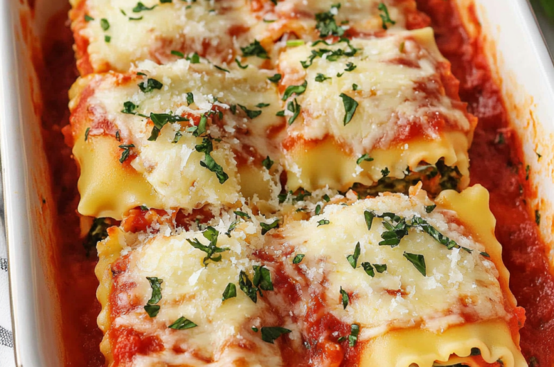 Spinach Lasagna Roll-Ups Recipe