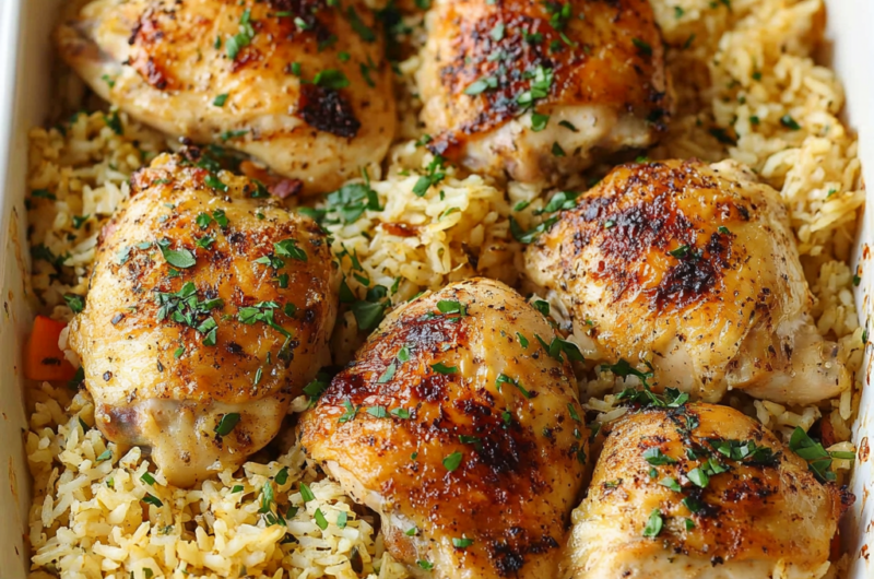 Oven Baked Chicken and Rice Recipe