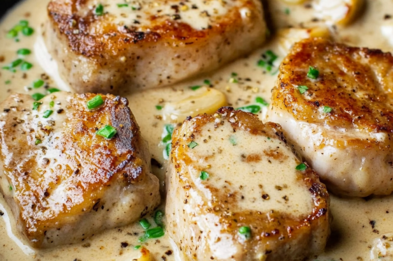 Creamy Garlic Pork Chops