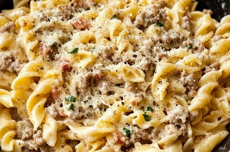 Easy Creamy Ground Beef Pasta Recipe