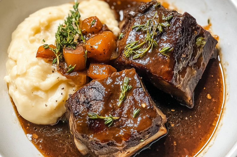 Crockpot Red Wine Braised Short Ribs