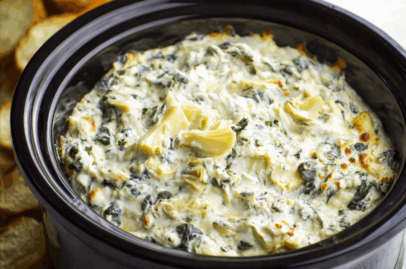 Slow Cooker Spinach Artichoke Dip