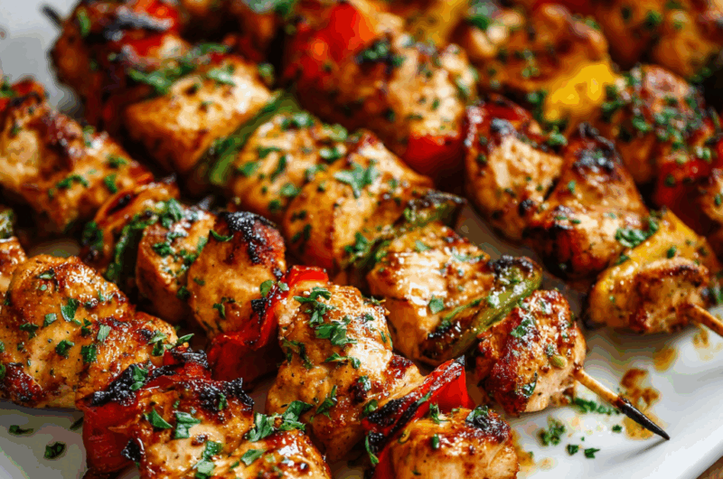 The Juiciest Grilled Chicken Kabobs