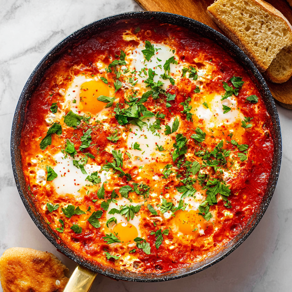 Shakshuka (Eggs Poached in Spiced Tomato Sauce)