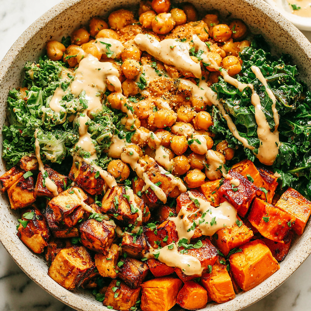 Roasted Sweet Potato and Chickpea Bowls Recipe