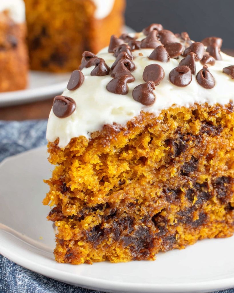 Dolce di zucca e gocce di cioccolato