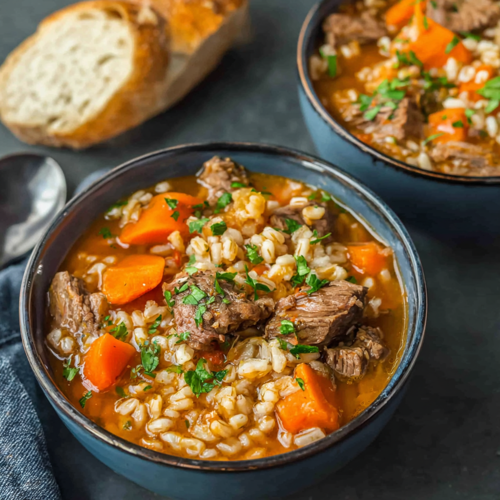 Slow Cooker Beef Barley Soup