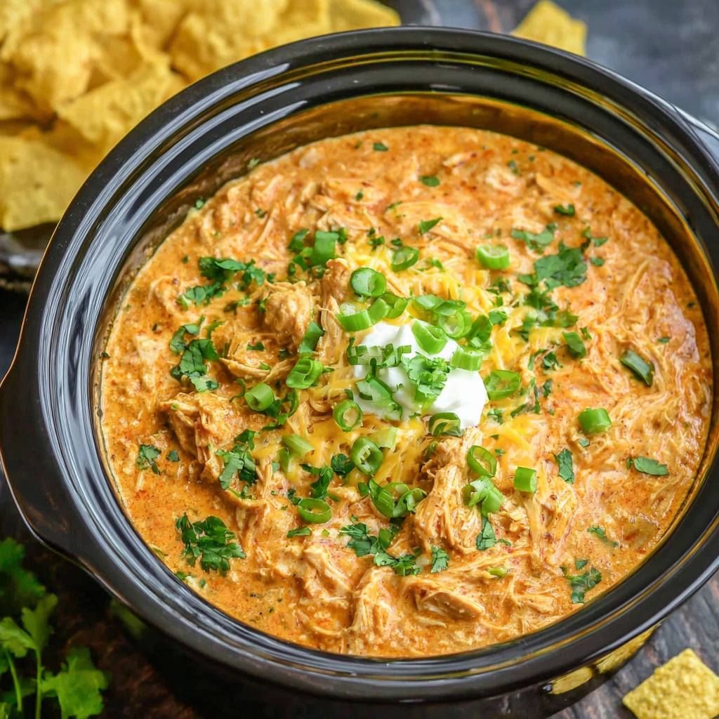 Slow Cooker Chicken Enchilada Dip