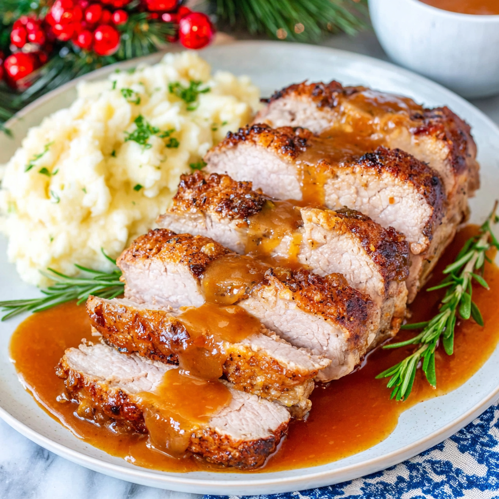 Simple Pork Loin Roast with Gravy