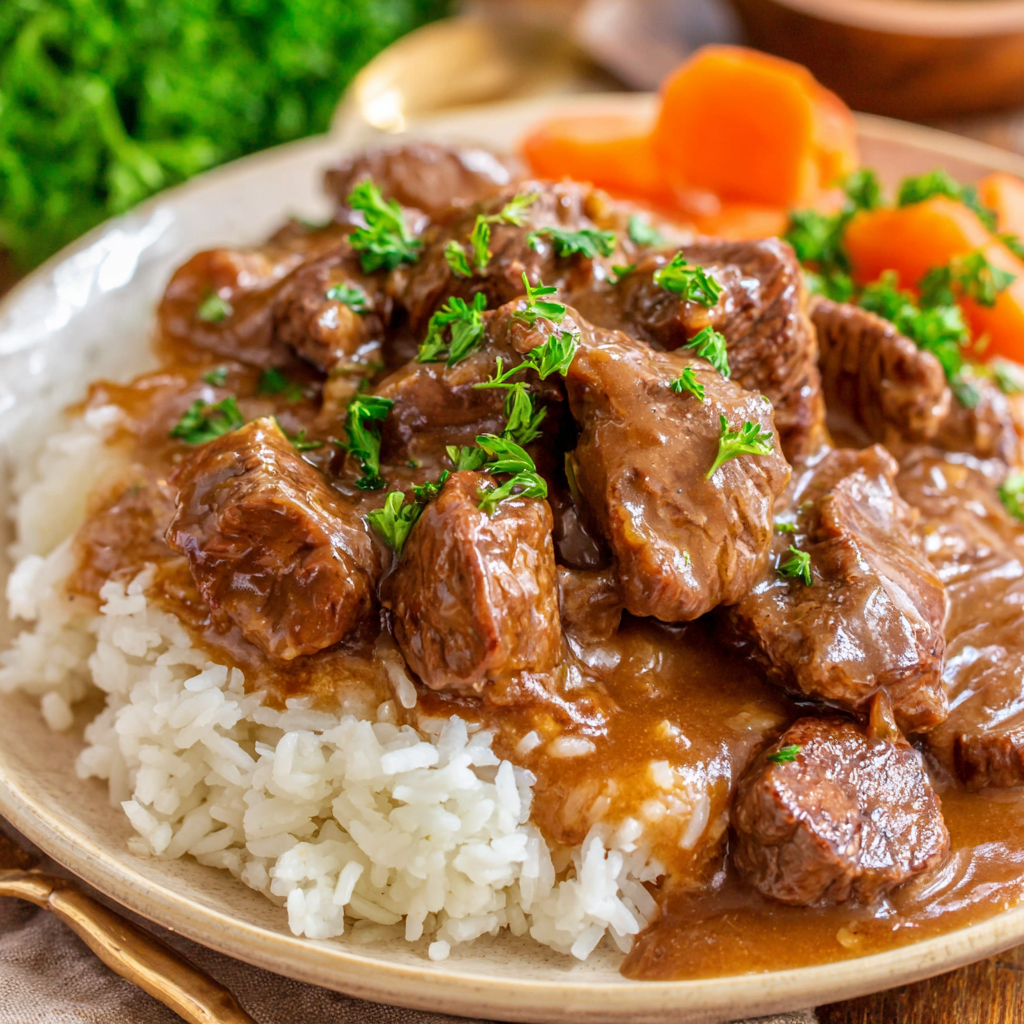 Crock Pot Beef Tips and Gravy