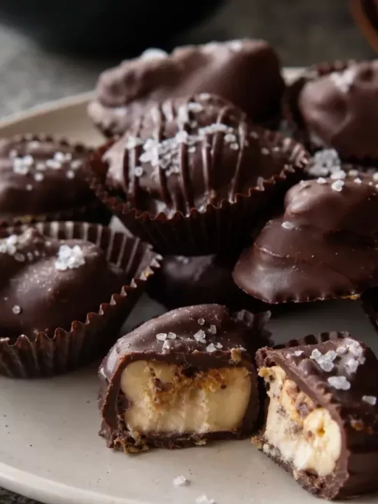Frozen Chocolate Covered Banana Bites served on a plate and ready to eat