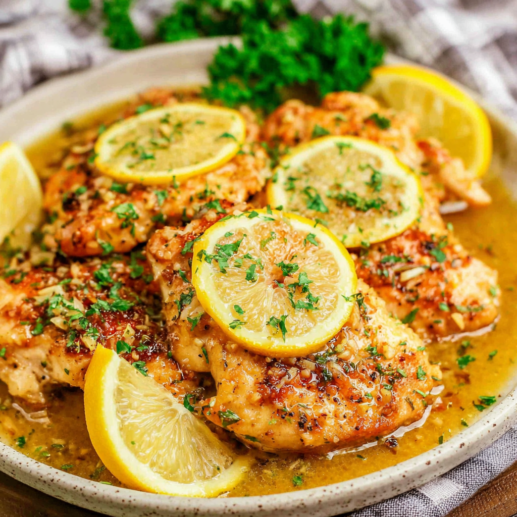 Crock Pot Lemon Garlic Chicken