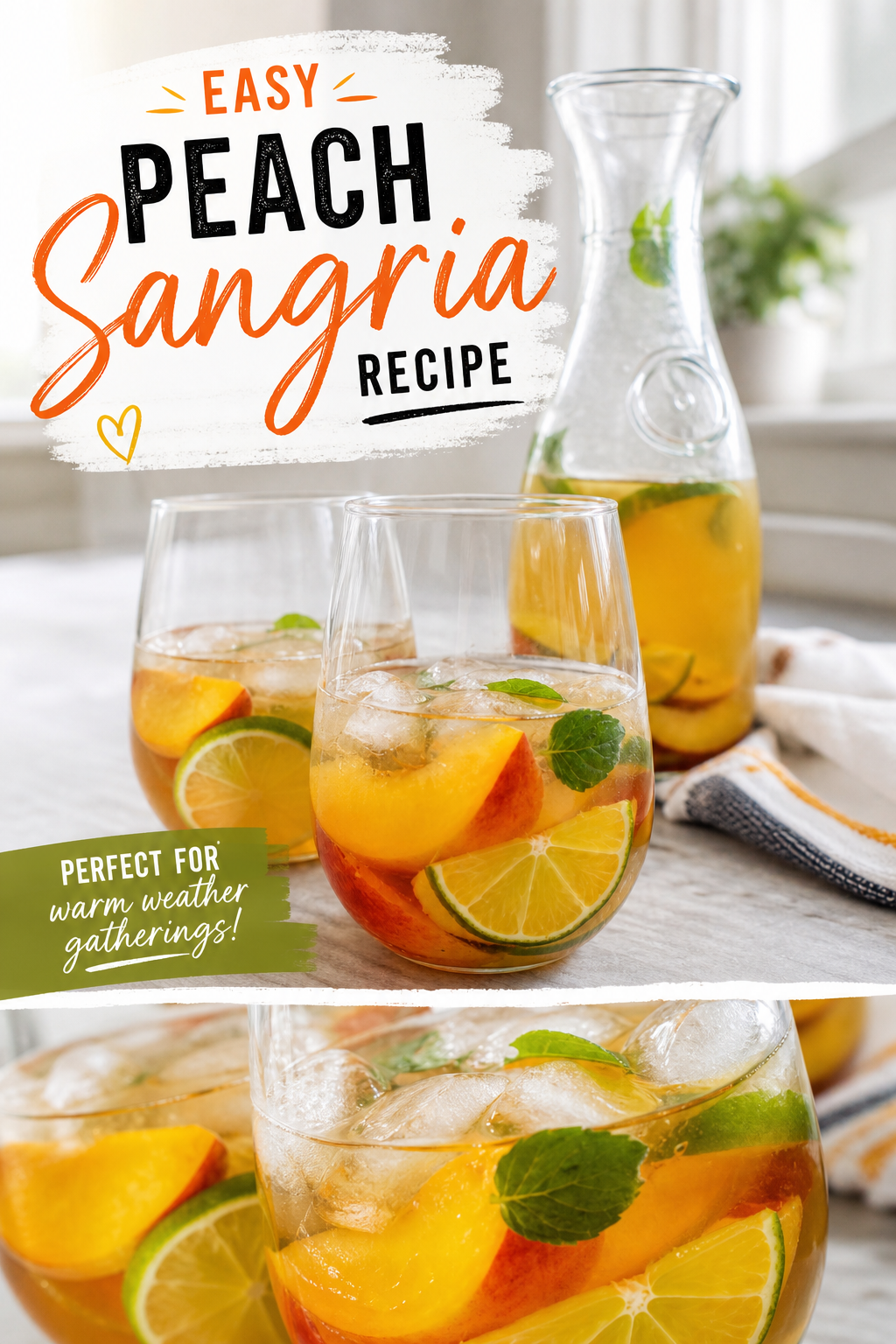 Peach Sangria Recipe — Pinterest pin