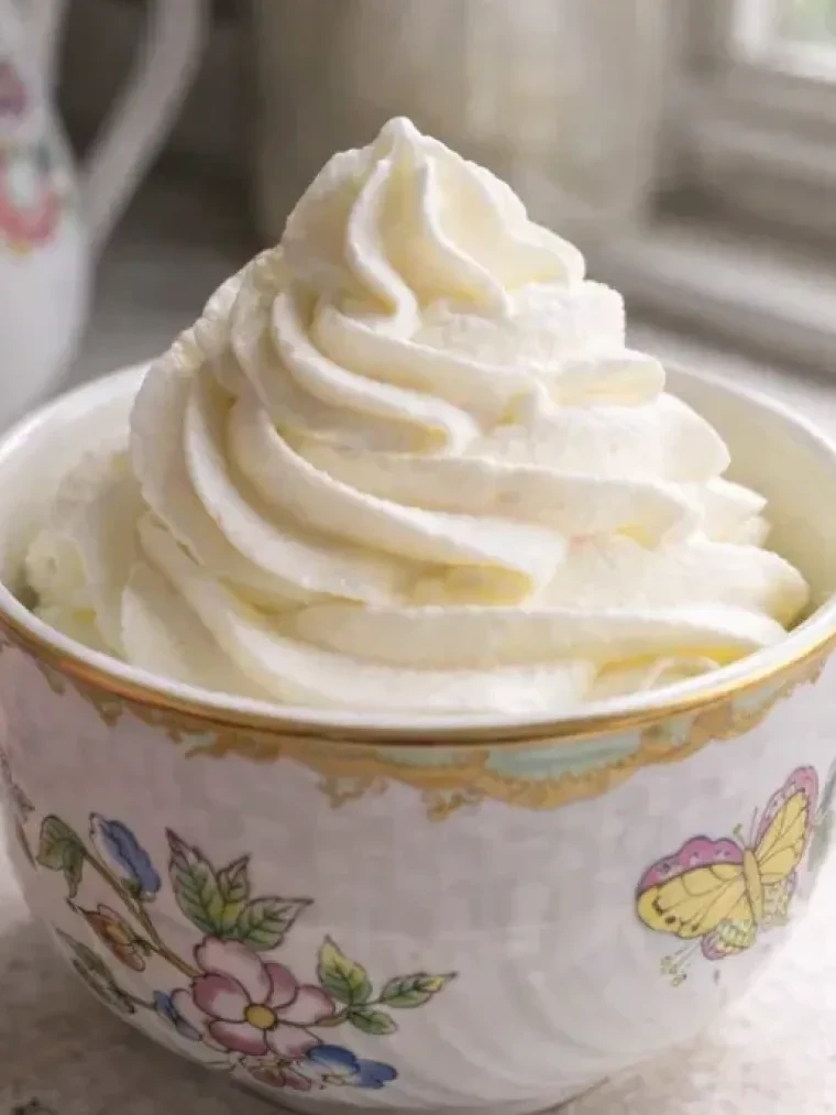How to Make Perfect Whipped Cream at Home 2 Whipped Cream Recipe served on a plate and ready to eat