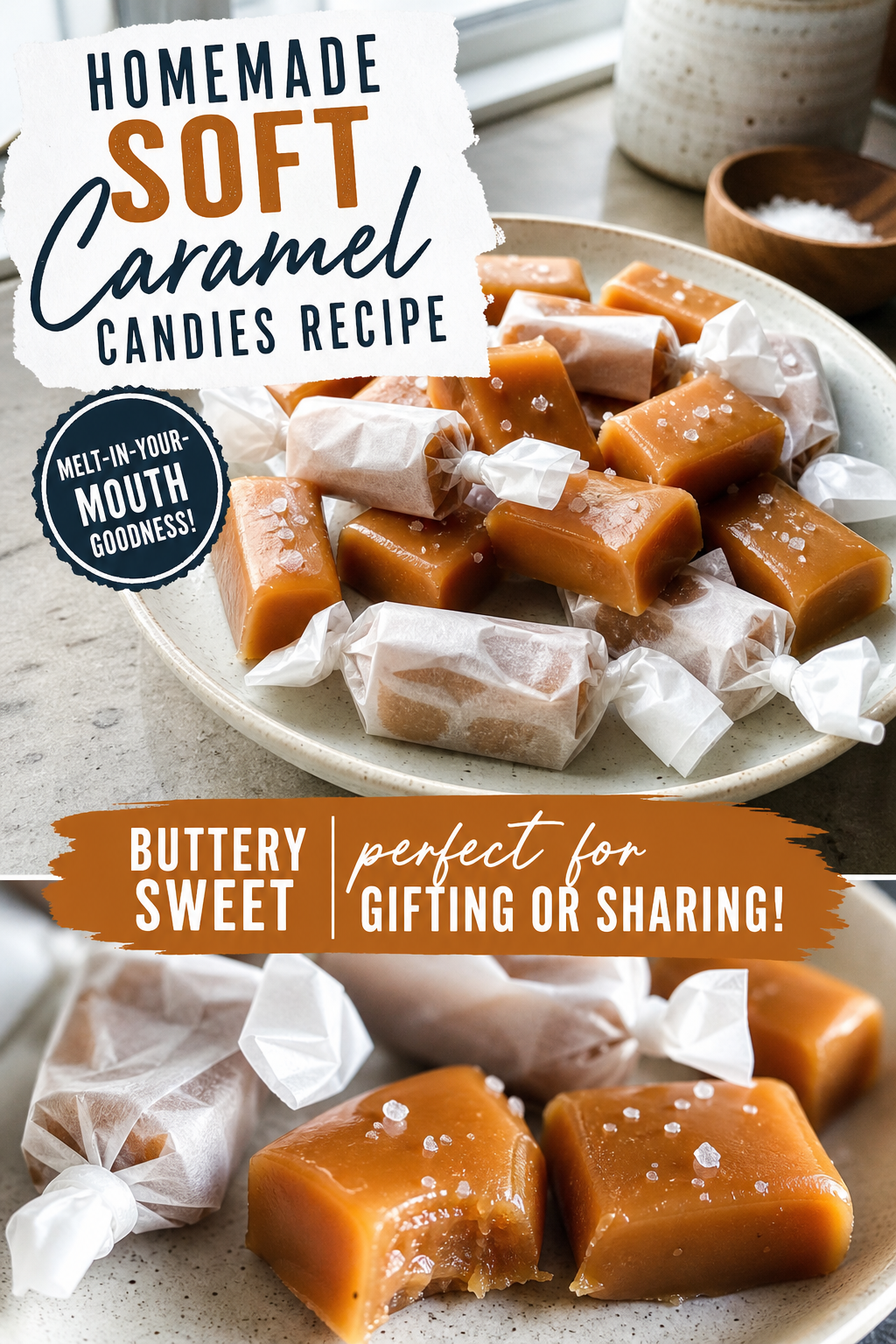 Homemade Soft Caramel Candies Recipe